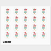 Sticker Rond Funny feliz navidad (Feuille)