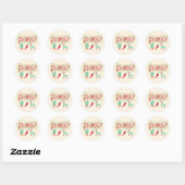 Sticker Rond Funny feliz navidad (Feuille)