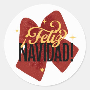Sticker Rond Funny feliz navidad