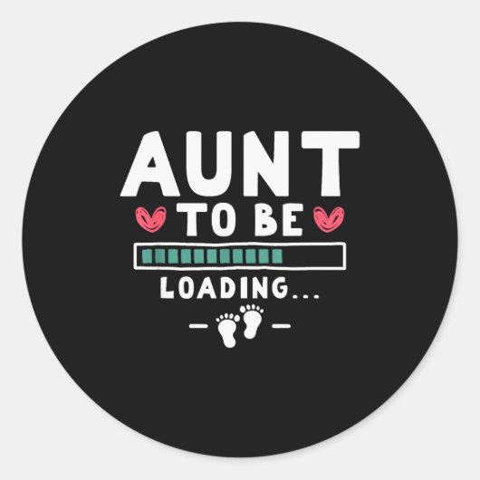 Sticker Rond Funny First Time Pregnancy Announcement - Aunt To (Devant)