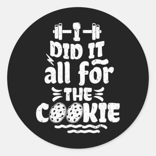 Sticker Rond Funny Fitness Workout Gym Weight Lifting Bodybuild (Devant)