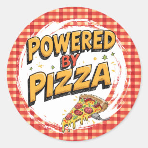 Sticker Rond Funny Foodie Accessoire pizza amoureux puissance