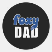 Sticker Rond Funny Foxy Dad  (Devant)