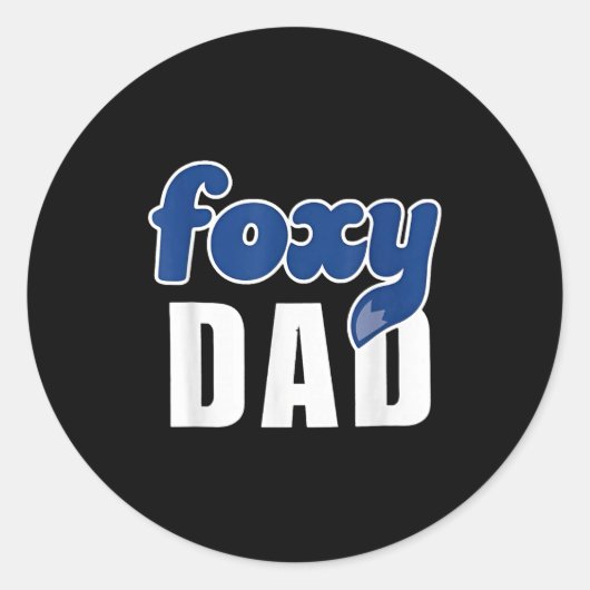 Sticker Rond Funny Foxy Dad (Devant)