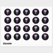 Sticker Rond Funny Frankenstein Monster Halloween Fun (Feuille)