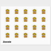 Sticker Rond Funny "Fries Before Guys" Quote (Feuille)