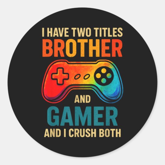Sticker Rond Funny Gamer Graphic Tee For Boys Teens Kids Video (Devant)