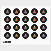Sticker Rond Funny Gingerbread 67 Six Seven Ice Cream Drip Chri (Feuille)