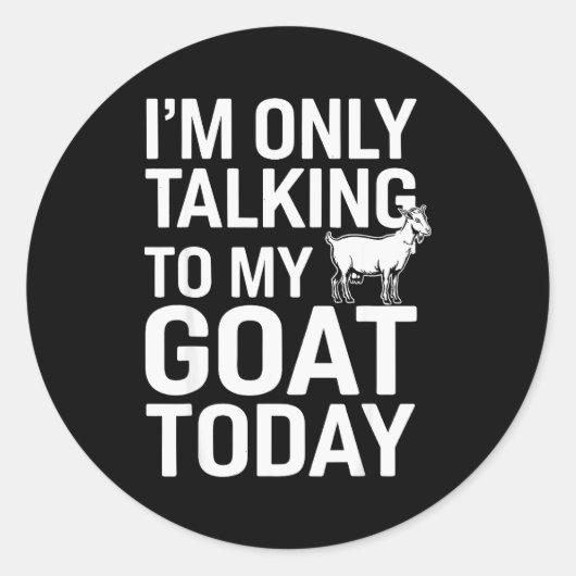 Sticker Rond Funny Goat Design For Men Women Kids Boer Pygmy Go (Devant)