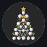 Sticker Rond Funny Golf Ball Christmas Tree Christmas Golf Love<br><div class="desc">Funky Golf Ball Christmas Tree Golf Lover Noël</div>