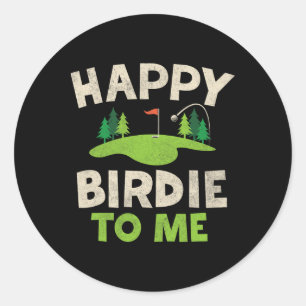 Sticker Rond Funny Golf Birthday Shirt Happy Birdie Golfer Kids