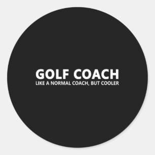Sticker Rond Funny Golf Coach Définition Golf Coach