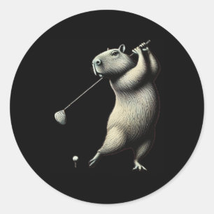 Sticker Rond Funny Golf Lover Crew Correspondance Papa Maman Ca