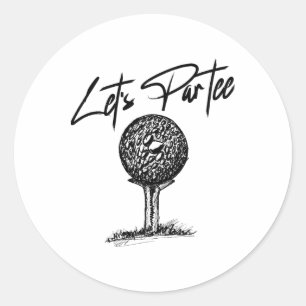 Sticker Rond Funny Golf Pun
