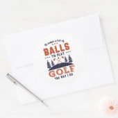 Sticker Rond Funny Golfing Golfing Beaucoup de balles pour joue (Enveloppe)