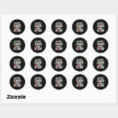 Sticker Rond Funny Goodbye 2025 Hello 2026 Holiday Fun Snowman (Feuille)