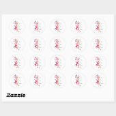 Sticker Rond Funny Goose Happy Valentine Goose Cute Heart Lover (Feuille)