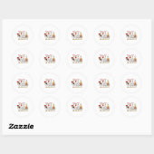 Sticker Rond Funny Goose Happy Valentine Goose Cute Heart Lover (Feuille)
