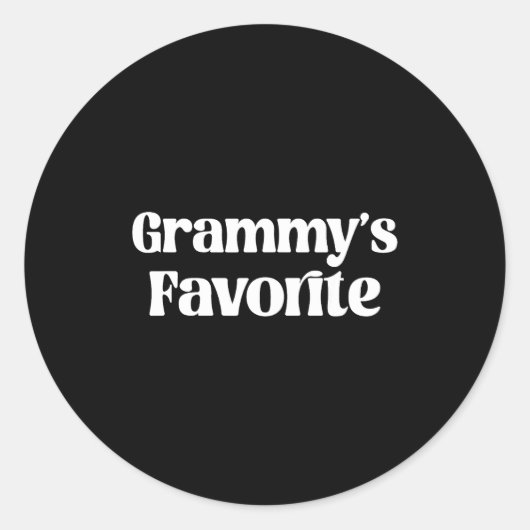 Sticker Rond Funny Grammy’s Favorite Funny Grandparent Granhild (Devant)