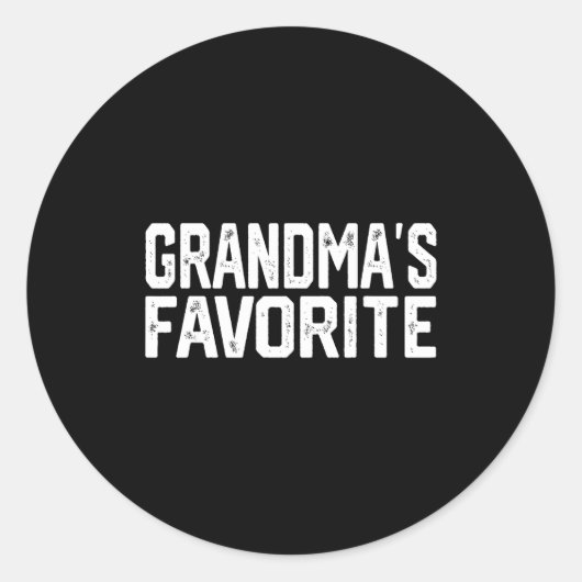 Sticker Rond Funny Grandma's Favorite Grandparent Granhild  (Devant)