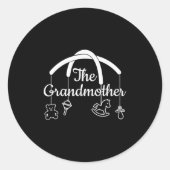 Sticker Rond Funny Grandmother Design For Proud Grandmas Premiu (Devant)