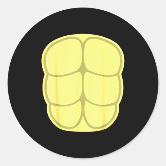 Sticker Rond Funny Halloween Costume Diy Turtle Shell Animal Bo (Devant)