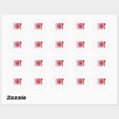 Sticker Rond Funny Happy Valentines Day Lunch Lady Leopard Hea (Feuille)