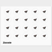 Sticker Rond Funny I Have Rabies Christmas Bat Matching Holiday (Feuille)
