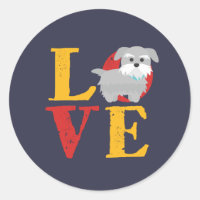 Funny I Love Miniature Schnauzer I Heart Amoureux