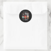 Sticker Rond Funny I Love My Cl A Latte Coffee Valentines Day T (Sac)