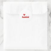Sticker Rond Funny I Love My Husband  (Sac)