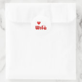 Sticker Rond Funny I Love My Wife  (Sac)