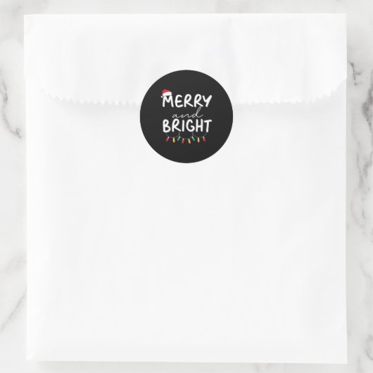 Sticker Rond Funny I'm Trying To Feel Merry Xmas Bright Matchin (Sac)