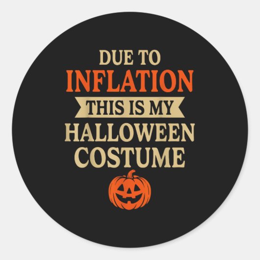 Sticker Rond Funny Inflation Halloween Costume Couple Matching (Devant)