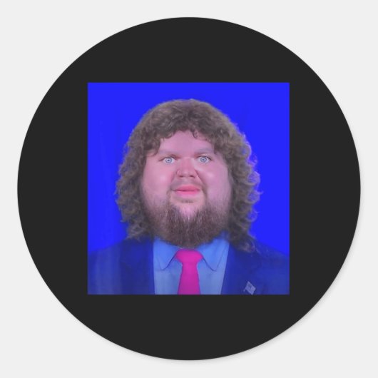 Sticker Rond Funny Jd Vance Shirt Jd Vance Face Meme (Devant)