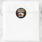 Sticker Rond Funny Joueur de Bingo Lucky Bingo (Sac)