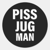 Sticker Rond Funny Jug Man Apparel  (Devant)