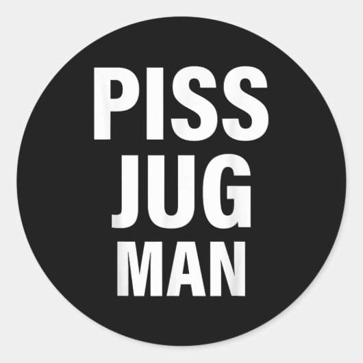Sticker Rond Funny Jug Man Apparel (Devant)