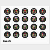 Sticker Rond Funny Kamala Harris Noël Santa Hat Joyeux 4e (Feuille)