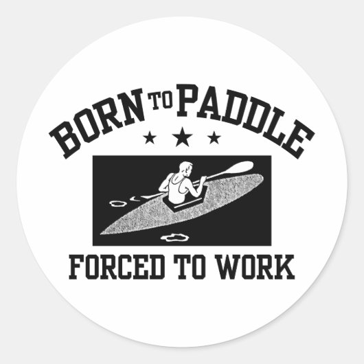 Sticker Rond Funny Kayaking (Devant)