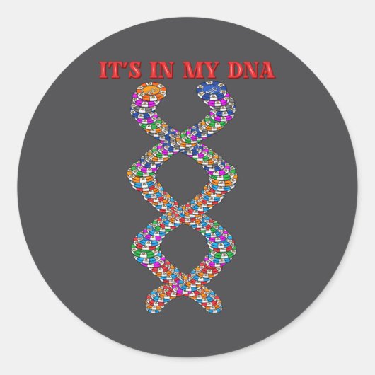 Sticker Rond Funny Ker Player Texas Holdem Casino Ker  (Devant)