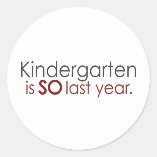 Sticker Rond Funny Kinderjardin Grad (Devant)