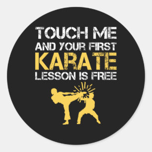 Sticker Rond Funny Kyokushin Karate