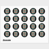 Sticker Rond Funny Leopard (Feuille)