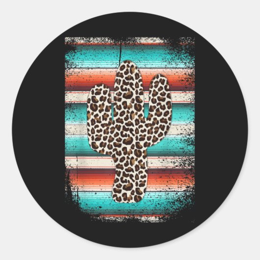 Sticker Rond Funny Leopard (Devant)