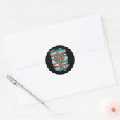 Sticker Rond Funny Leopard (Enveloppe)