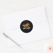 Sticker Rond Funny Leopard Gecko Beared Dragon Cool cadeau enfa (Enveloppe)