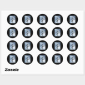 Sticker Rond Funny Lion Singe Mème Ragebait Mème Brainrot Gen (Feuille)