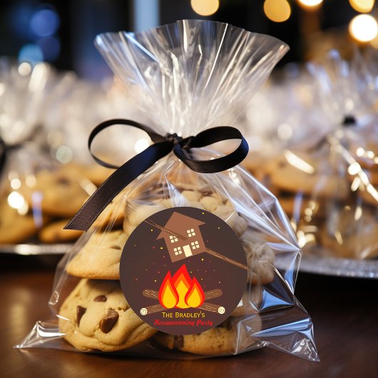 Sticker Rond Funny Littéral Fête du réchauffement ménager