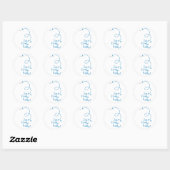 Sticker Rond Funny Little Hello (Feuille)